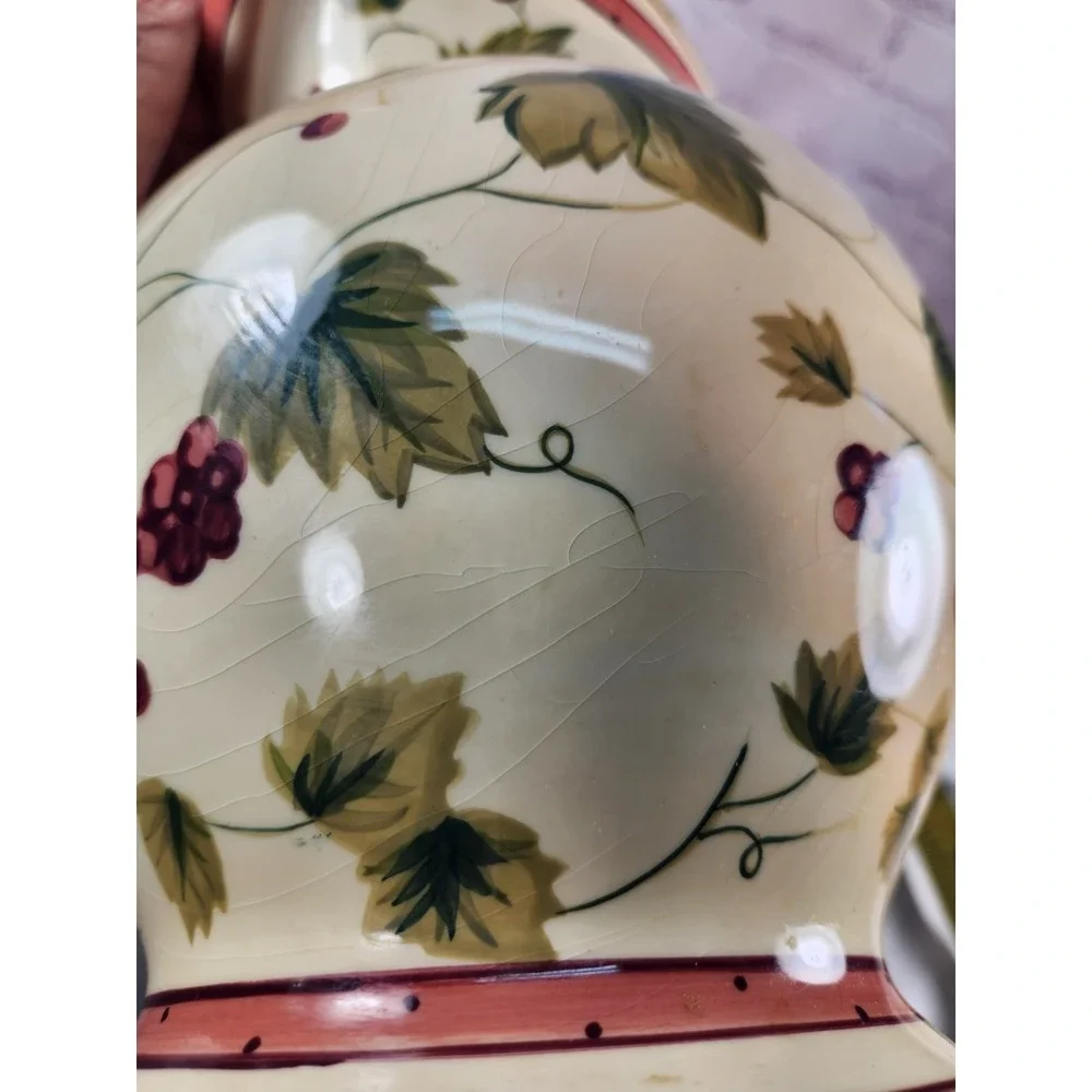 Waverly Garden Room Ceramic Floral Manor Beautiful Pitcher 96 oz Decor